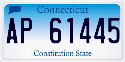 CT license plate AP61445