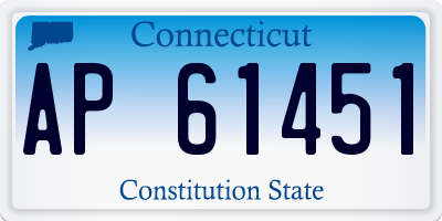 CT license plate AP61451