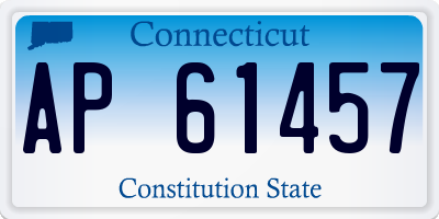 CT license plate AP61457