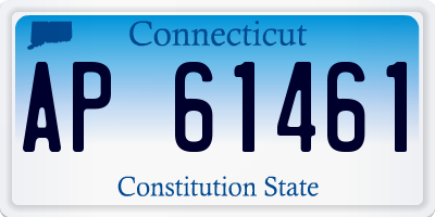 CT license plate AP61461