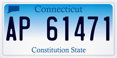 CT license plate AP61471