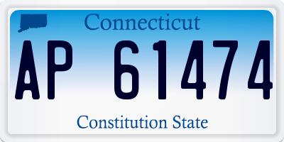 CT license plate AP61474