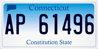CT license plate AP61496