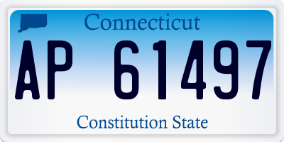 CT license plate AP61497
