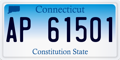 CT license plate AP61501
