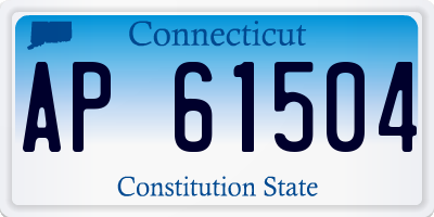 CT license plate AP61504
