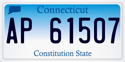 CT license plate AP61507