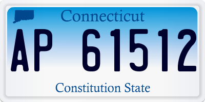 CT license plate AP61512