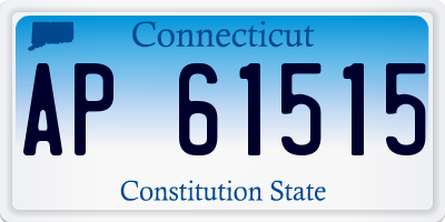 CT license plate AP61515