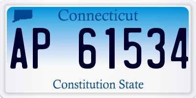 CT license plate AP61534