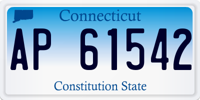 CT license plate AP61542