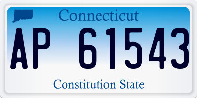 CT license plate AP61543