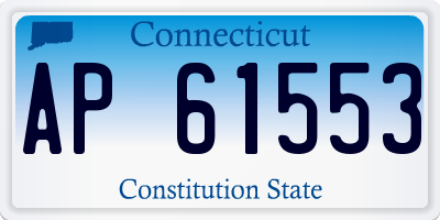 CT license plate AP61553