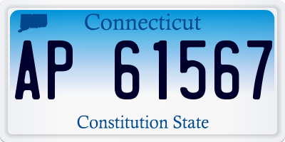CT license plate AP61567