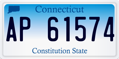 CT license plate AP61574
