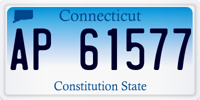 CT license plate AP61577
