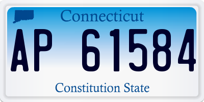 CT license plate AP61584