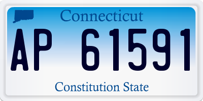 CT license plate AP61591