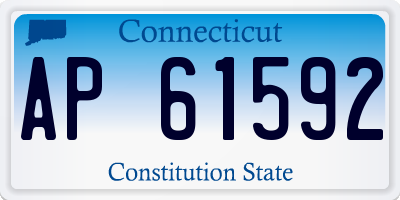 CT license plate AP61592