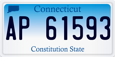 CT license plate AP61593