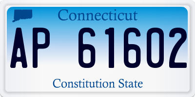 CT license plate AP61602