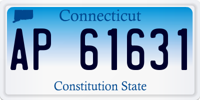CT license plate AP61631