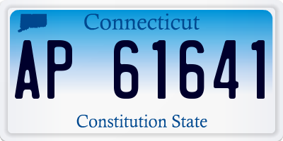 CT license plate AP61641