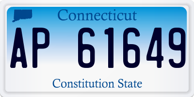 CT license plate AP61649
