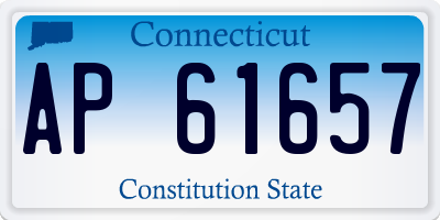 CT license plate AP61657