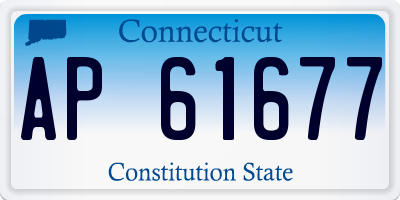 CT license plate AP61677