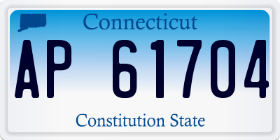 CT license plate AP61704