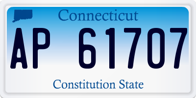 CT license plate AP61707