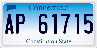 CT license plate AP61715