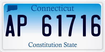 CT license plate AP61716