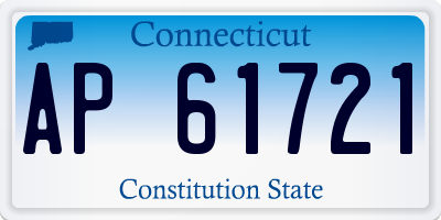 CT license plate AP61721