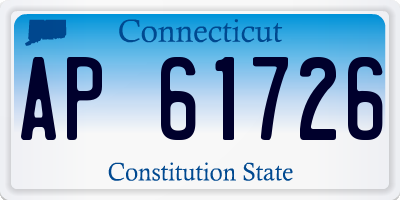 CT license plate AP61726