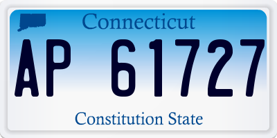 CT license plate AP61727