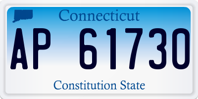 CT license plate AP61730
