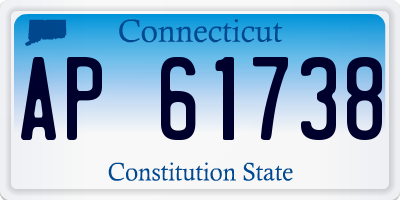 CT license plate AP61738