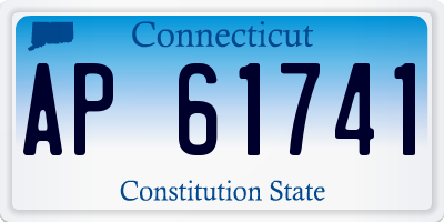 CT license plate AP61741