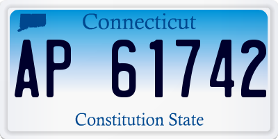 CT license plate AP61742