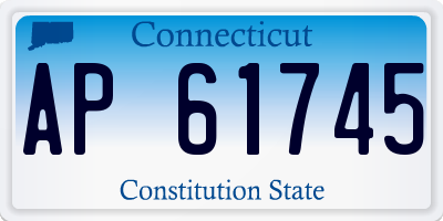 CT license plate AP61745