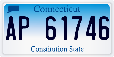 CT license plate AP61746
