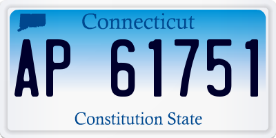 CT license plate AP61751