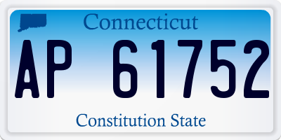 CT license plate AP61752