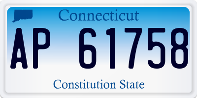 CT license plate AP61758