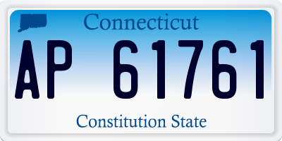 CT license plate AP61761
