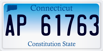 CT license plate AP61763