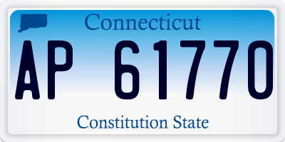 CT license plate AP61770