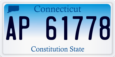 CT license plate AP61778
